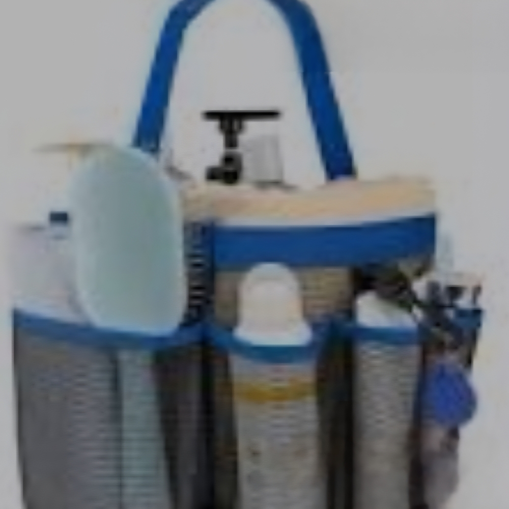 Blue and Gray Shower Caddy